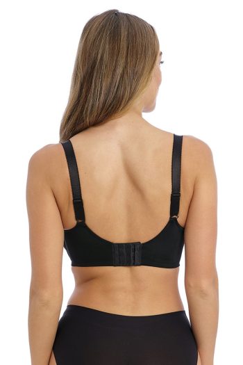 Fantasie Smoothease Moulded T-Shirt Bra, Black, Back View