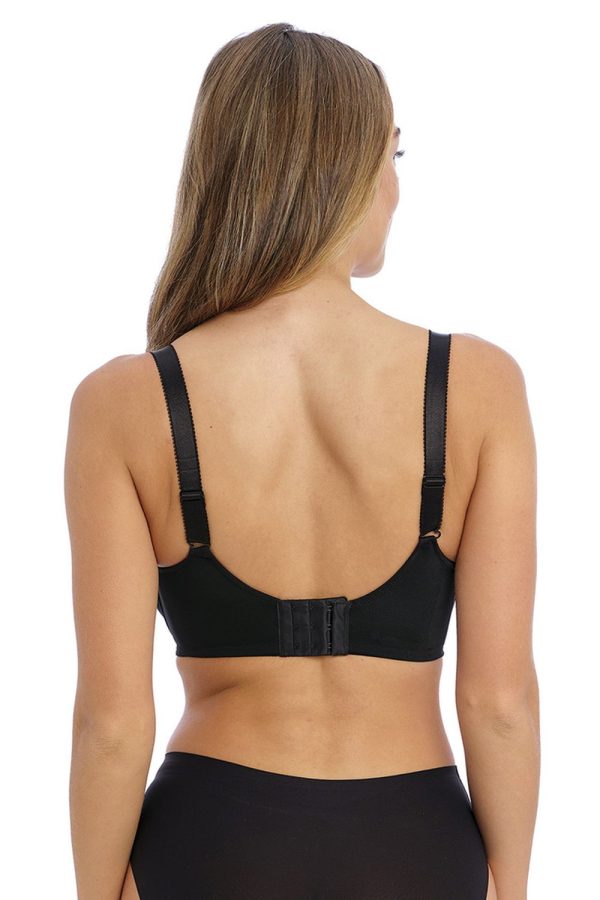 Fantasie Smoothease Moulded T-Shirt Bra, Black, Back View