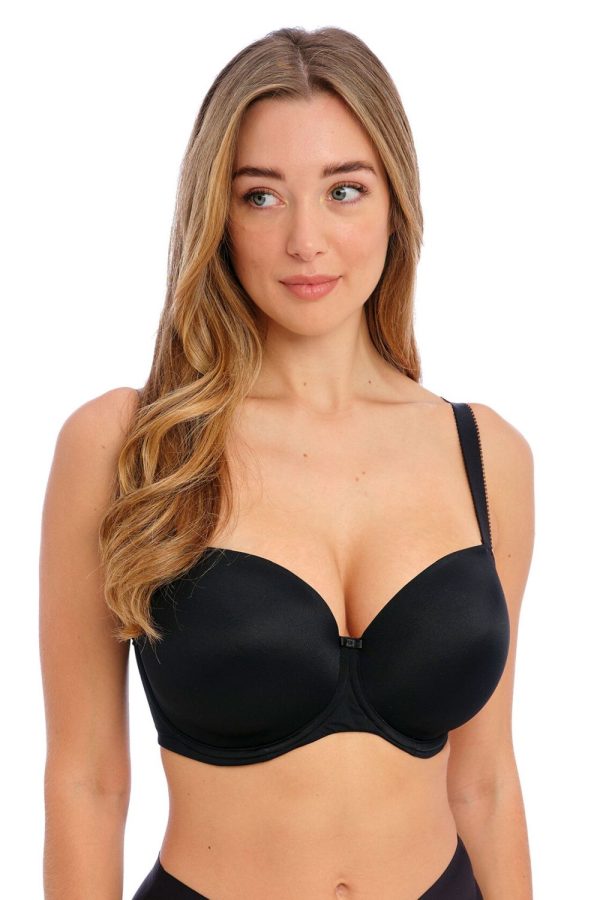 Fantasie Smoothease Moulded T-Shirt Bra, Black, Front View