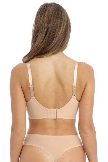 Fantasie Smoothease Moulded T-Shirt Bra, Natural Beige, Back View