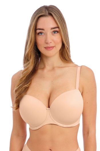 Fantasie Smoothease Moulded T-Shirt Bra, Natural Beige, Front View