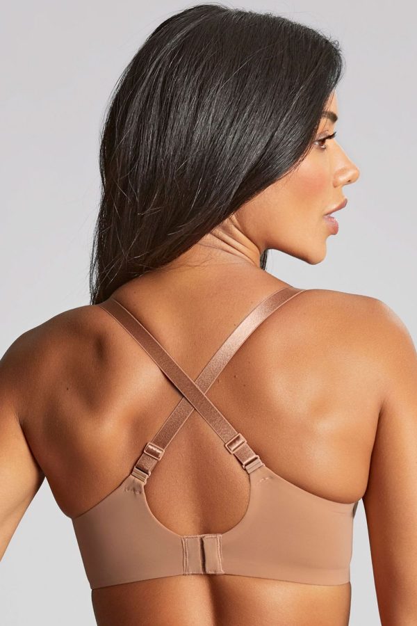 Panache 365 Moulded T-Shirt Bra, Honey, Crossed Back View