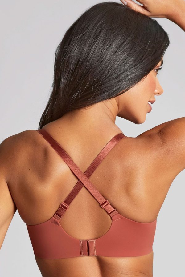 Panache 365 Moulded T-Shirt Bra, Lipstick, Crossed Back View