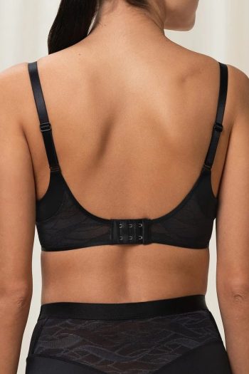 Triumph Airy Sensation T-Shirt Bra, Black, Back View