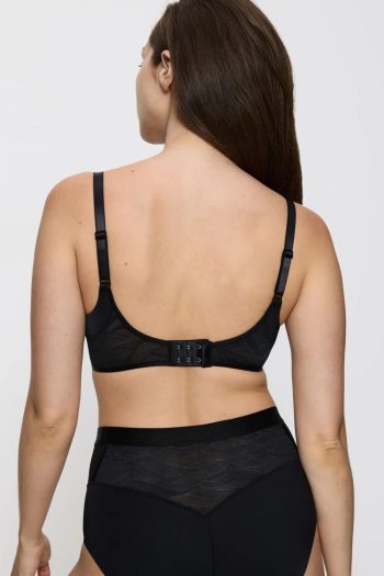 Triumph Airy Sensation T-Shirt Bra, Black, Back View