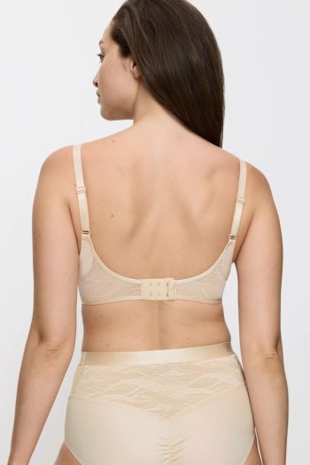 Triumph Airy Sensation T-Shirt Bra, Nude Beige, Back View