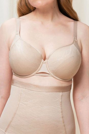 Triumph Airy Sensation T-Shirt Bra, Nude Beige, Front View