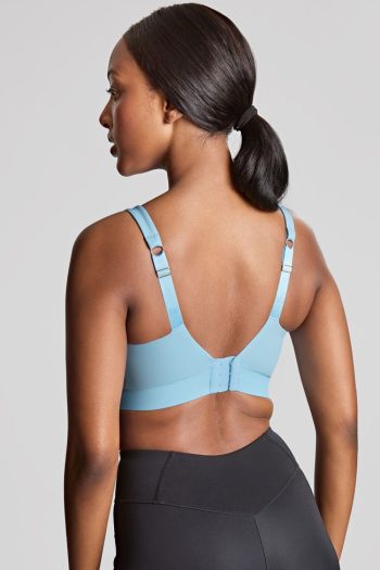 Panache Sport Endurance Underwired Sports Bra, Sky Blue, Regular Back View