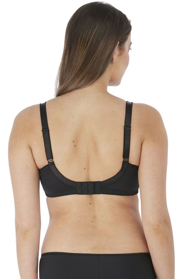 Fantasie Ana Side Support Bra, Black, Back View