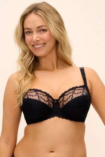 Fantasie Ana Side Support Bra, Black, Front View