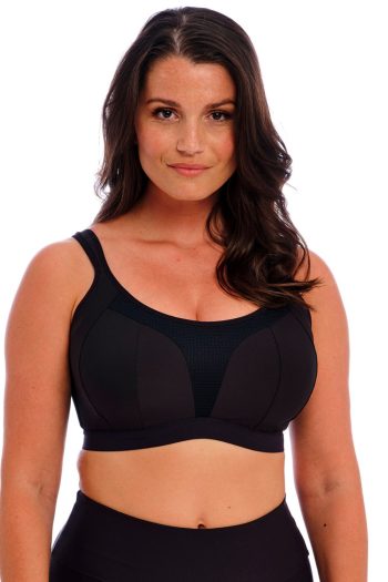 Fantasie Elevate Sports Bra, Black, Front View