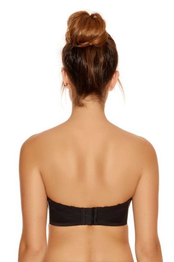 Fantasie Smoothing Moulded Strapless Bra, Black, Back View