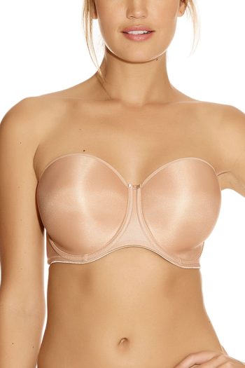 Fantasie Smoothing Moulded Strapless Bra, Nude, Front View