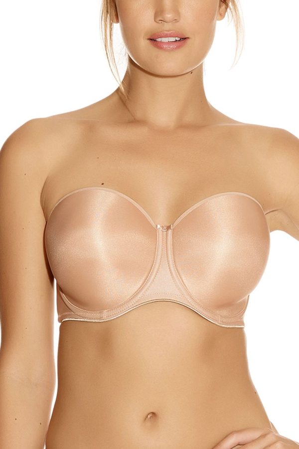 Fantasie Smoothing Moulded Strapless Bra, Nude, Front View