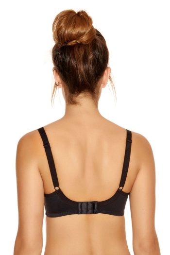 Fantasie Smoothing Moulded T-Shirt Bra, Black, Back View