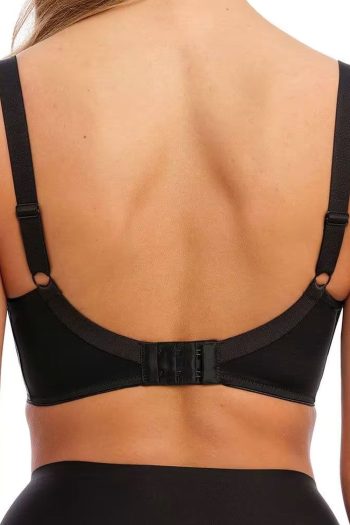 Fantasie Smoothing Seamless Balcony Bra, Black, Back View