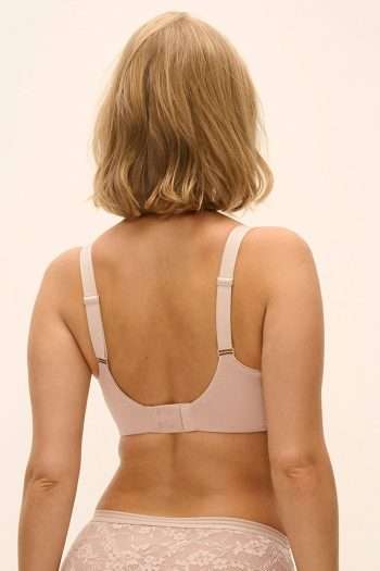 Freya Offbeat Side Support Bra, Natural Beige, Back View