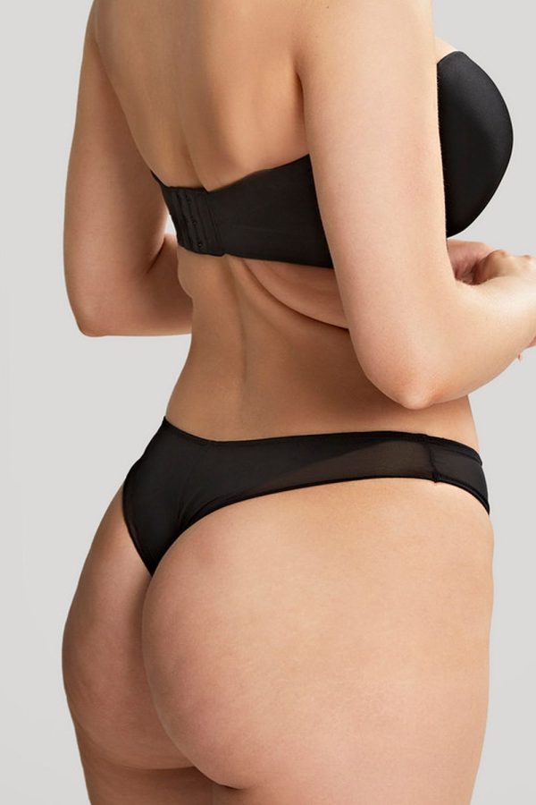 Panache Faith Brazilian Brief, Noir, Side View