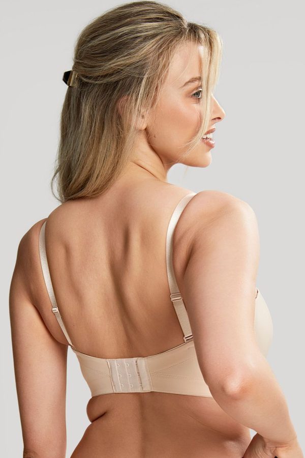 Panache Faith Moulded Strapless Bra, Latte, Regular Back View