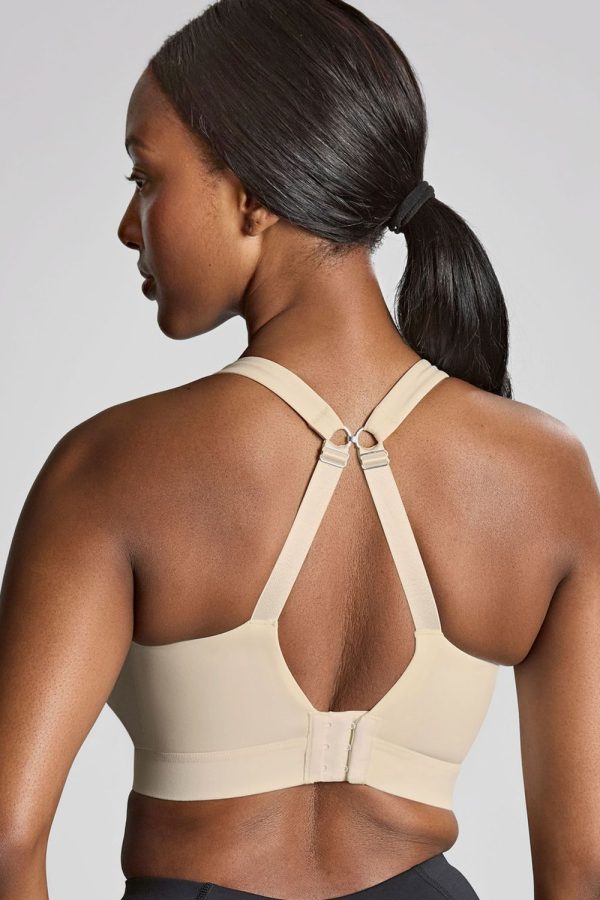 Panache Sport Endurance Underwired Sports Bra, Chalk Clipped Back View