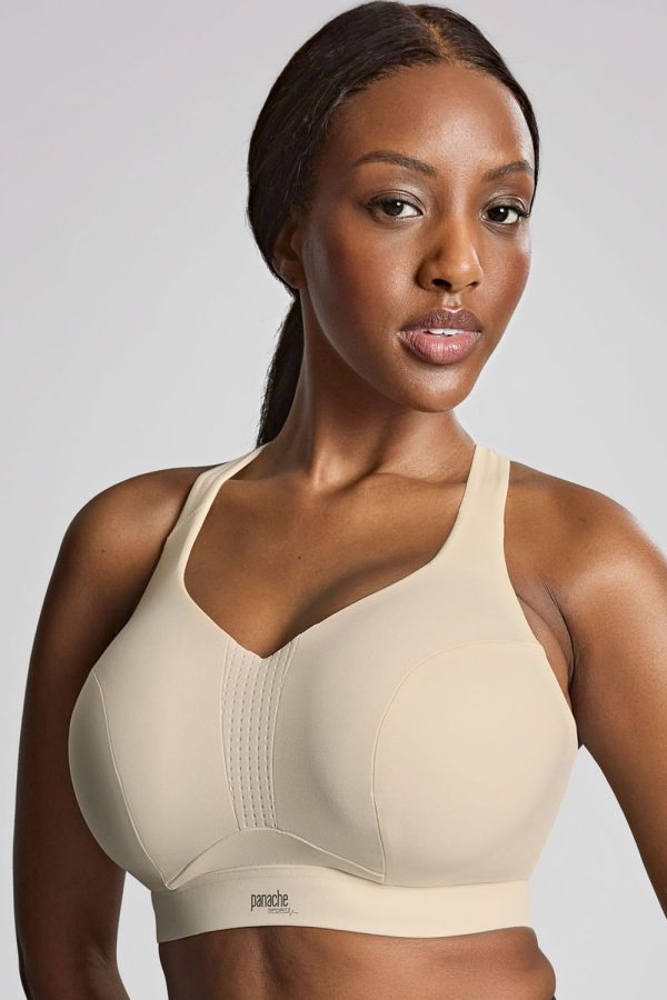 Panache Sport Endurance Underwired Sports Bra, Chalk, Front View