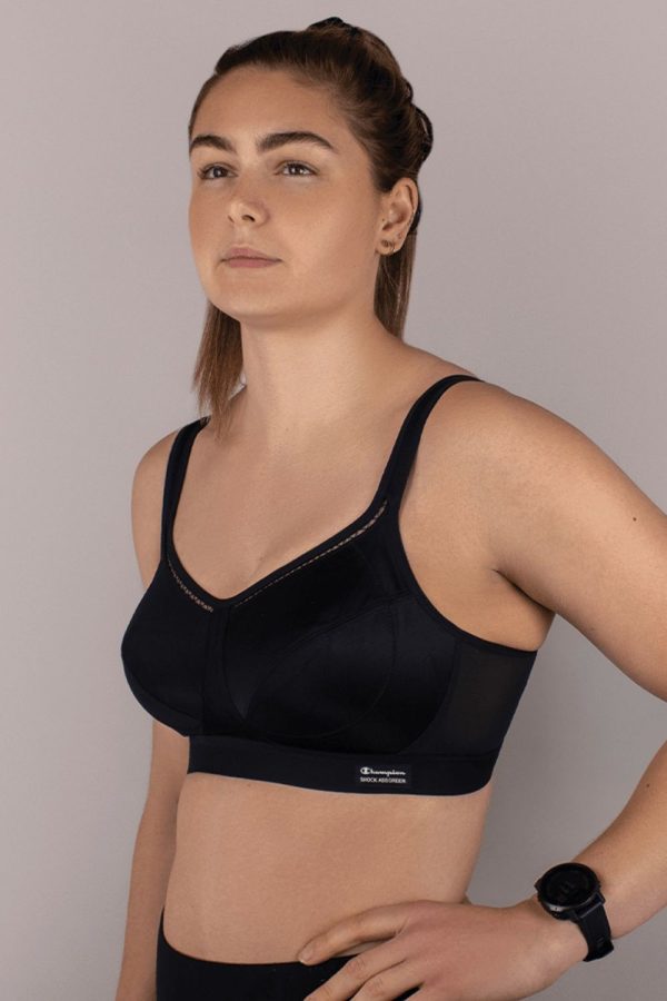 Shock Absorber Active Classic Support Sports Bra, Black, Side View