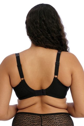 Elomi Lucie Stretch Plunge Bra, Black, Back View