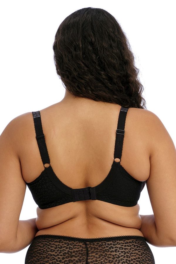 Elomi Lucie Stretch Plunge Bra, Black, Back View
