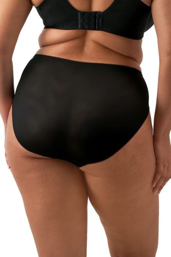 Elomi Zarla High Leg Brief, Black, Back View