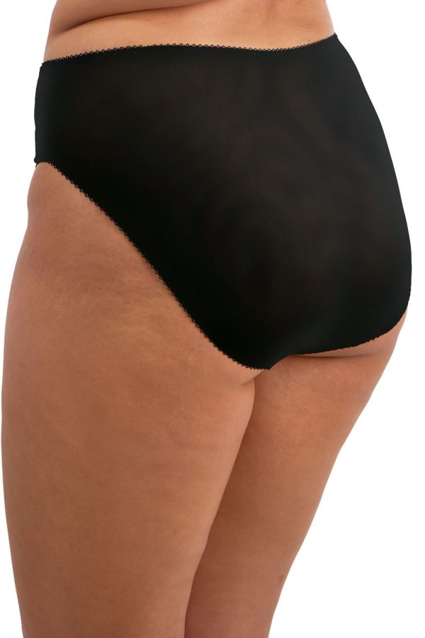 Elomi Zarla High Leg Brief, Black, Side View