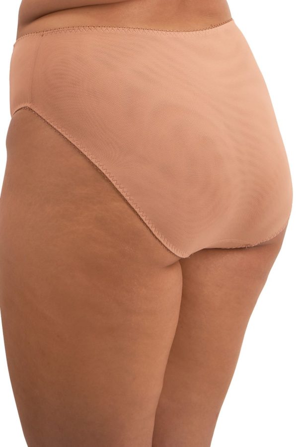 Elomi Zarla High Leg Brief, Cafe Au Lait, Side View