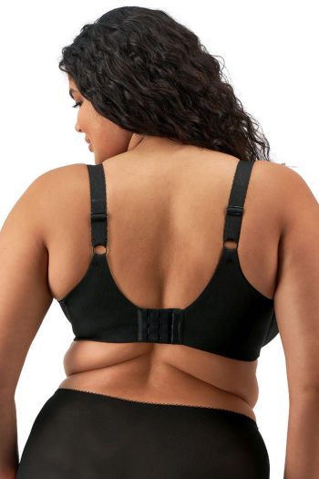 Elomi Zarla Underwire Bra, Black, Back View