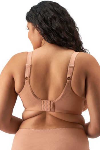 Elomi Zarla Underwire Bra, Cafe Au Lait, Back View