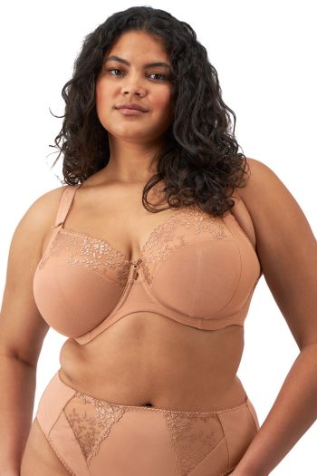Elomi Zarla Underwire Bra, Cafe Au Lait, Front View