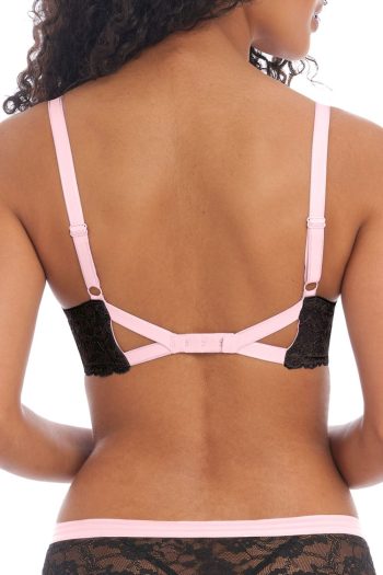 Freya Offbeat Plunge Bra, Black, Back View