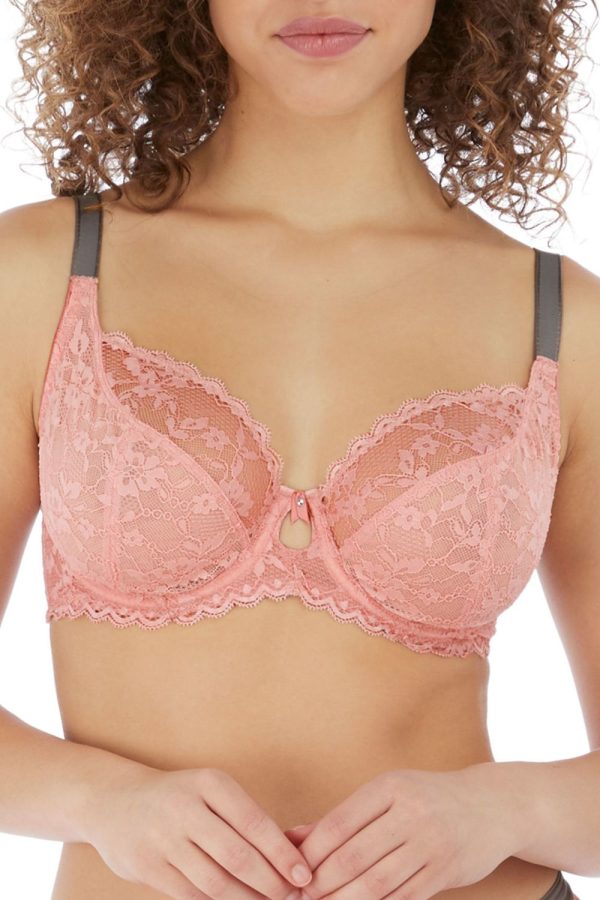 Freya Offbeat Plunge Bra, Rosehip, Front View