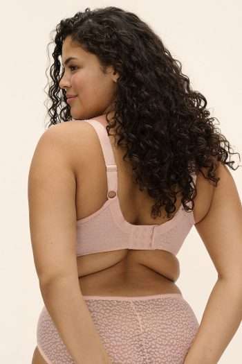 Lucie Stretch Plunge Bra, Pale Blush, Back View