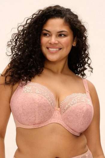 Lucie Stretch Plunge Bra, Pale Blush, Front View
