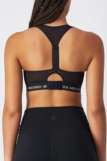 Shock Absorber Infinity Power Front Close Sports Bra, Nero, Back View