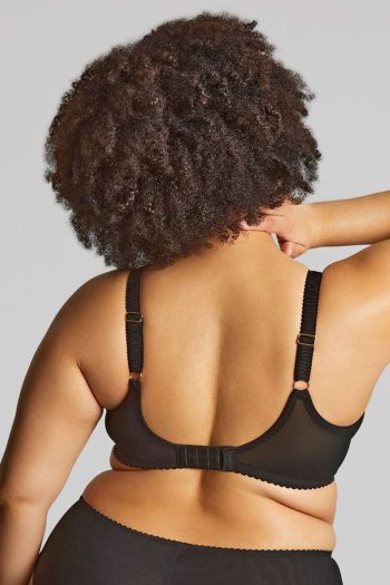 Sculptresse Liberty Plunge Bra, Black, Back View