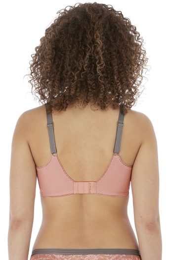 Freya Offbeat Side Support Bra, Rosehip, Back View