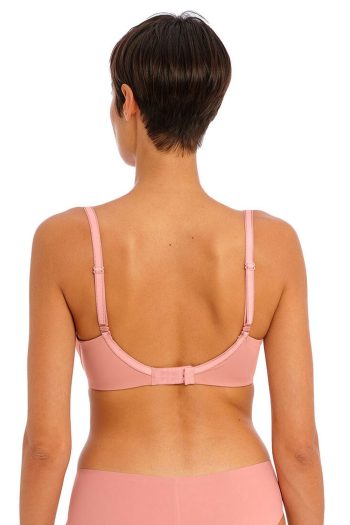 Freya Undetected Moulded T-Shirt Bra, Ash Rose, Regular Back View