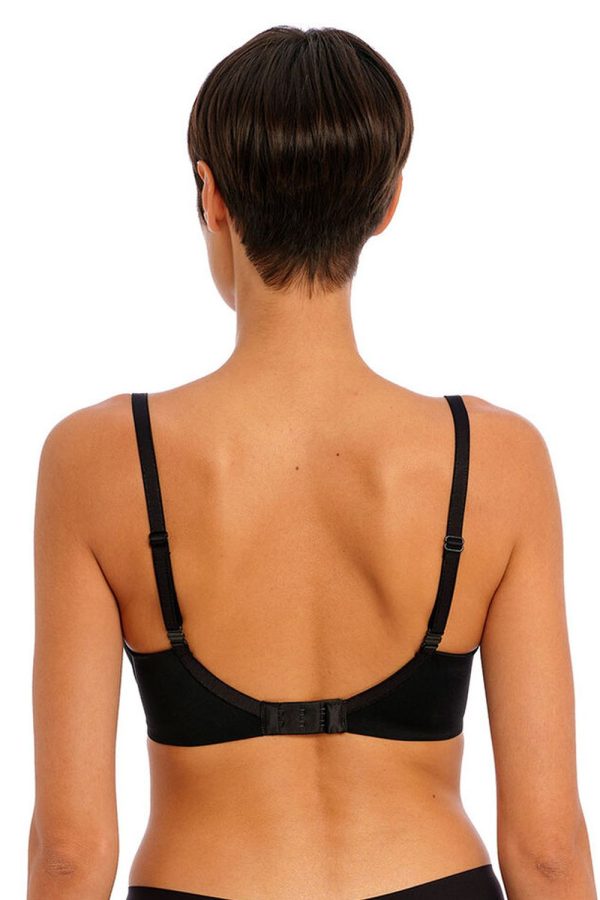 Freya Undetected Moulded T-Shirt Bra, Black, Regular Back View
