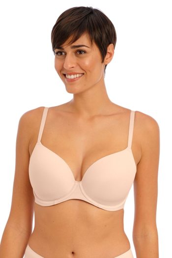 Freya Undetected Moulded T-Shirt Bra, Natural Beige, Regular Front View