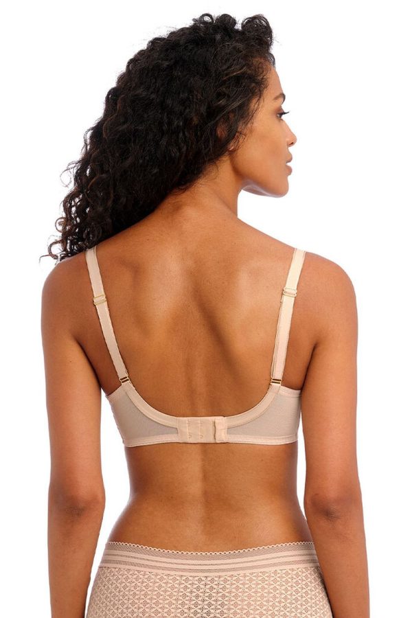 Freya Viva Side Support Bra, Natural Beige, Back View