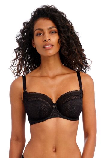 Freya Viva Side Support Bra, Noir, Front View