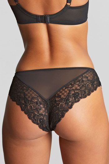 Panache Envy Brazilian Brief, Black, Back View