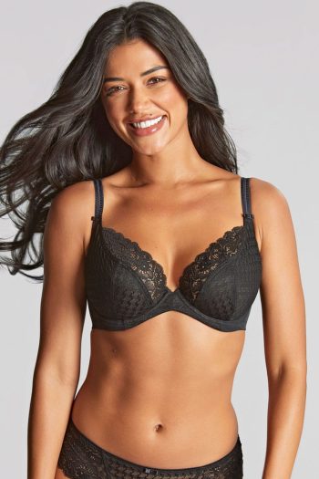 Panache Envy Plunge Bra, Black, Front View