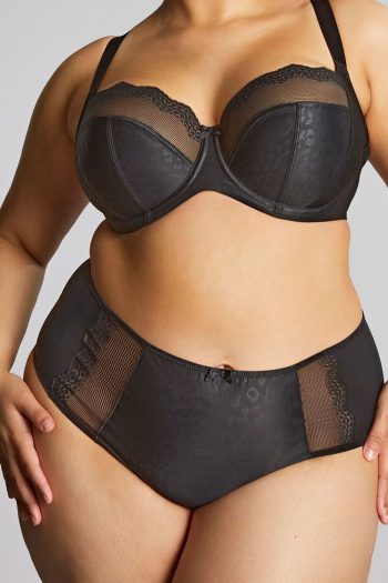 Sculptresse Esme Deep Brief, Black, Front View