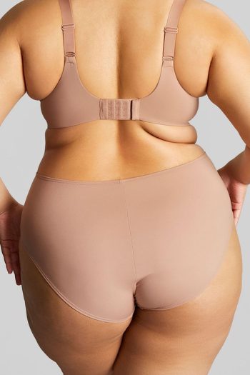Sculptresse Esme Deep Brief, Mocha, Back View